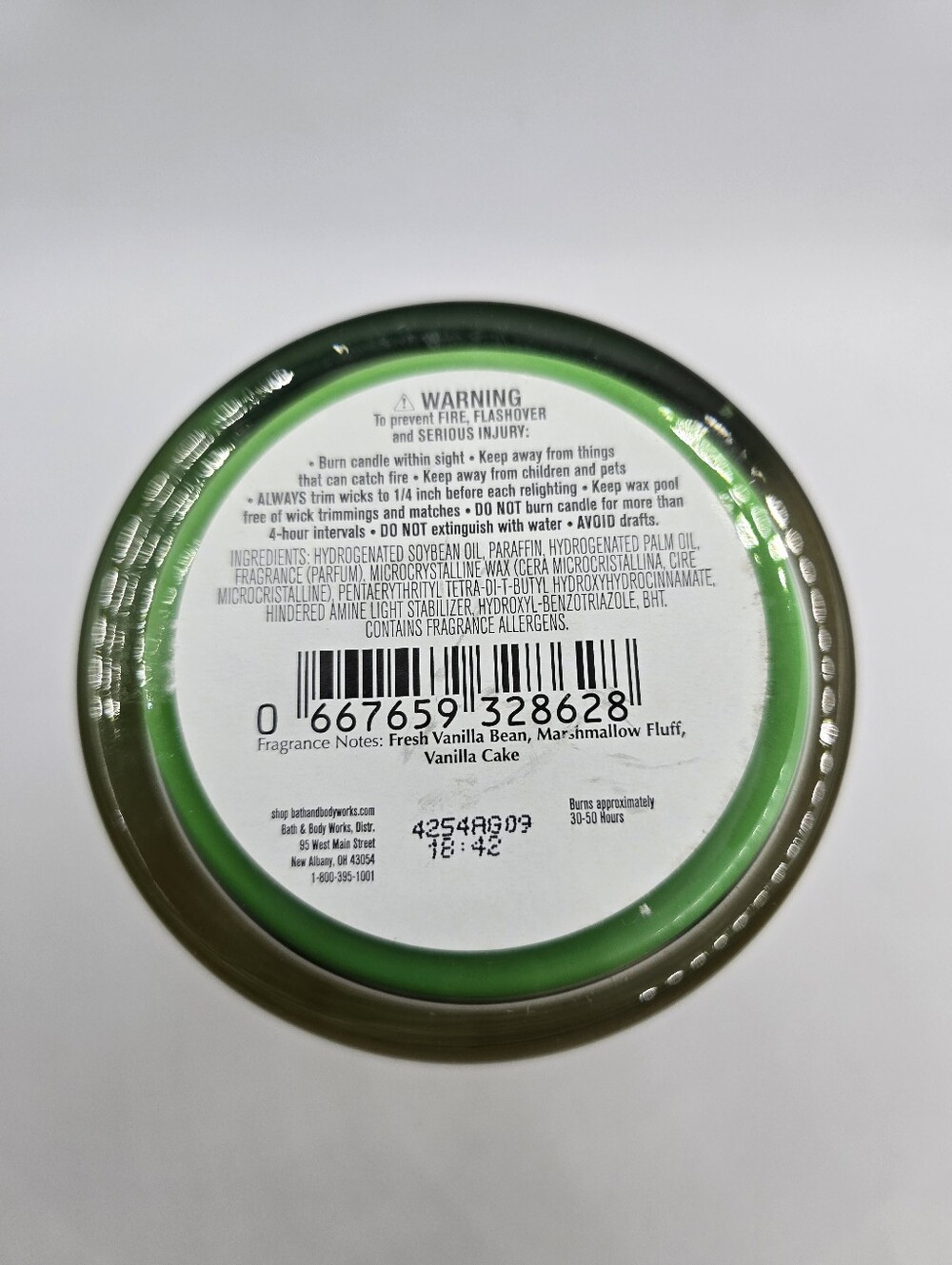 Bath & Body Works Vanilla Bean Noel Single Wick Candle Soy Wax Blend Exclusive - Picture 3 of 5